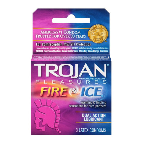 Trojan Fire & Ice Condoms in 3 Pack