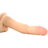 CyberSkin 4" Xtra Thick Vibrating Extension in Natural