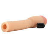 CyberSkin 4" Xtra Thick Vibrating Extension in Natural
