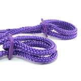 Japanese Silk Love Rope Wrist Cuffs in Purple