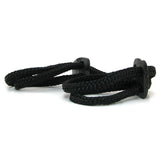 Japanese Silk Love Rope Wrist Cuffs in Black