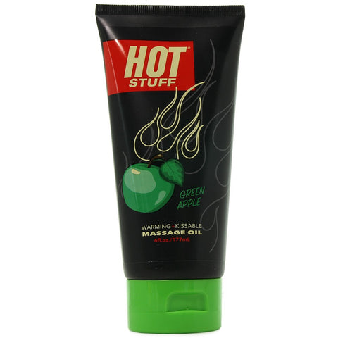 Hot Stuff Green Apple Warming Massage Oil in 6oz/177ml