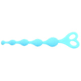 Silicone Stripes Anal Beads in Sky Blue