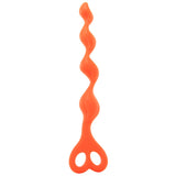 Silicone Swirl Anal Beads in Tangerine