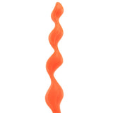 Silicone Swirl Anal Beads in Tangerine