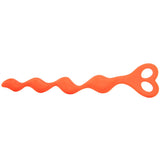 Silicone Swirl Anal Beads in Tangerine