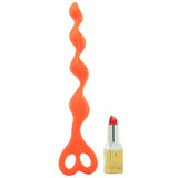 Silicone Swirl Anal Beads in Tangerine