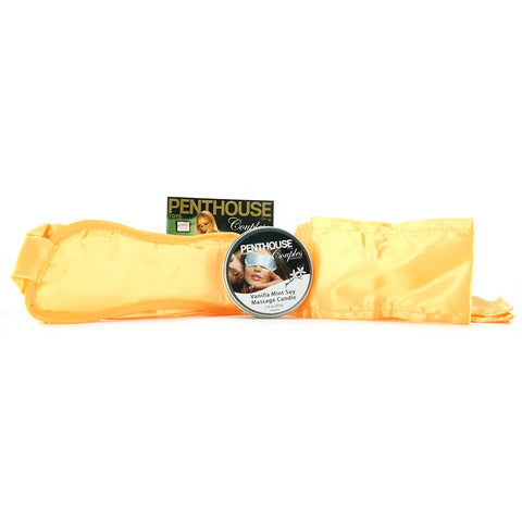 Couples Collection Satin & Scented Bondage Kit in Peach