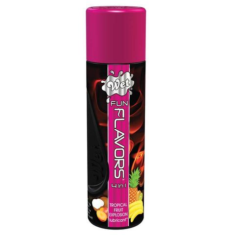 Fun Flavors 4-in-1 Massage Lube 4oz/121ml in Tropical Fruit