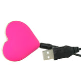 Rechargeable Silicone Heart Vibe in French Rose