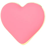 Rechargeable Silicone Heart Vibe in Coral Rose