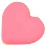 Rechargeable Silicone Heart Vibe in Coral Rose