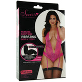 Deep-V Pink Lace Remote Vibrating Teddy in OSXL