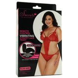 Strappy Red Lace Remote Vibrating Teddy in OSXL