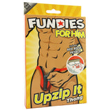 Fundies Red Unzip It Thong in OS