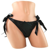 Remote Vibrating Side Tie Black Lace Panty in OS