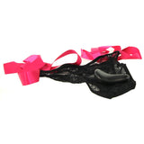 Remote Vibrating Pink Side Tie Black Lace Panty in OS