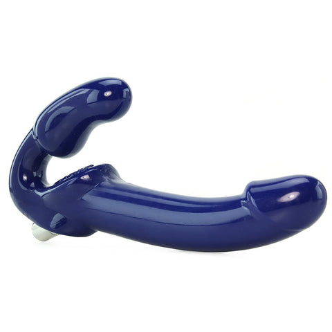 Revolver II Vibrating Strapless Strap On Dildo in Blue