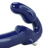 Revolver II Vibrating Strapless Strap On Dildo in Blue