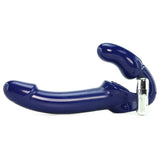 Revolver II Vibrating Strapless Strap On Dildo in Blue