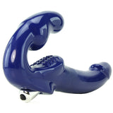 Revolver II Vibrating Strapless Strap On Dildo in Blue