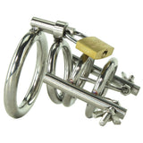 Deluxe Cleaver Urethral Spreader CBT Chastity Cage