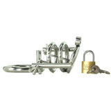 Deluxe Cleaver Urethral Spreader CBT Chastity Cage
