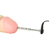 Estim Cock & Ball Strap with Beaded Urethral Insert
