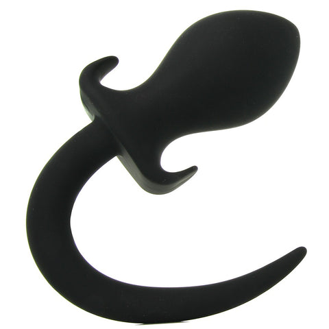 Woof XL Silicone Puppy Tail Anal Plug in Black