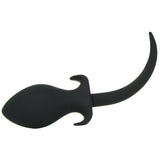 Woof XL Silicone Puppy Tail Anal Plug in Black