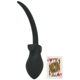 Woof XL Silicone Puppy Tail Anal Plug in Black