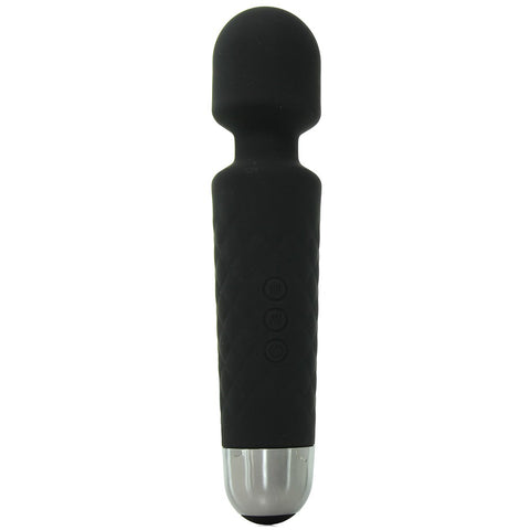 Wand Essentials Deep Velvet Silicone Massage Wand in Black