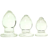 PRISMS Triplets 3 Piece Glass Anal Plug Set