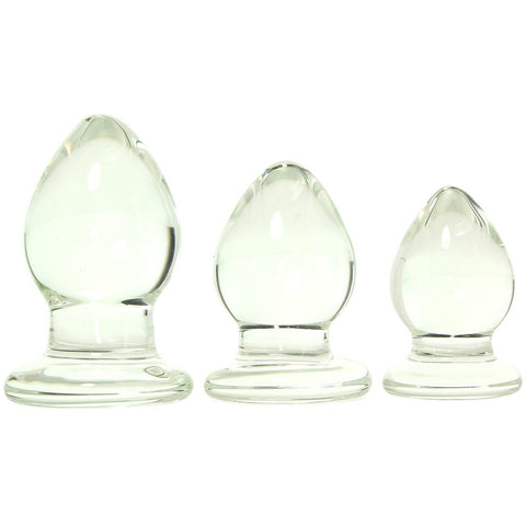 PRISMS Triplets 3 Piece Glass Anal Plug Set