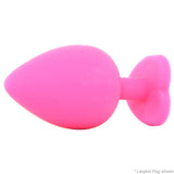 Frisky Silicone Heart Butt Plug Set in Pink