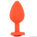 Frisky Silicone Heart Butt Plug Set in Red