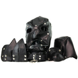 Muzzled BDSM Hood in Black