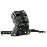 Muzzled BDSM Hood in Black