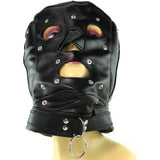 Muzzled BDSM Hood in Black