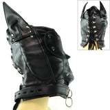 Muzzled BDSM Hood in Black