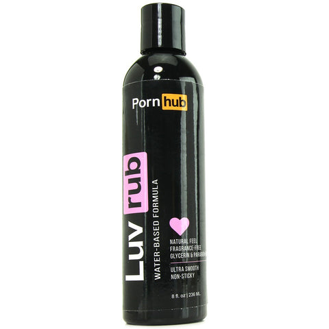 PornHub LuvRub Water Based Lubricant in 8oz/236mL