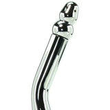 Angled Aluminum Enema Nozzle in Silver