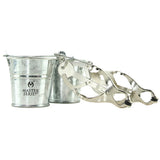 Jugs Nipple Clamps with Buckets in Silver