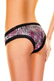 Sexy Pink Foil Bootyshort in S/M