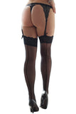 Black Lace Top Thigh Highs in OS