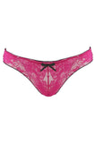 Pink Blush Lace Ruffle Thong in L