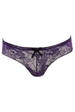 Violet Lace Ruffle Thong in L